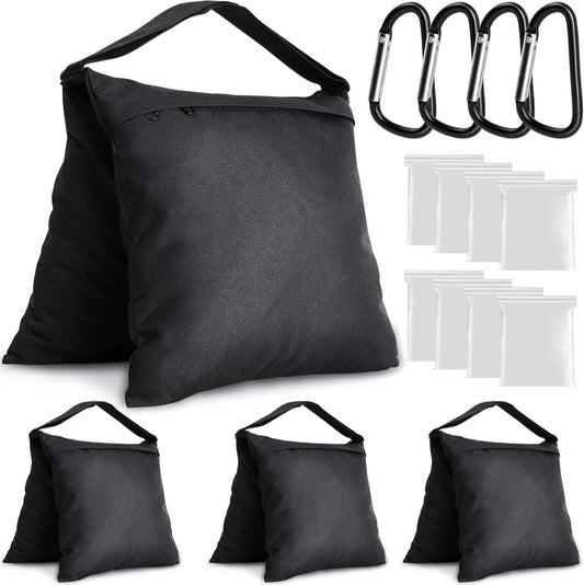 4 Packs Sandbags Weight Bags for Light Stand Photography Video Equipment, Heavy Duty Saddlebag for Backdrop Stand, Photo Tripod, Canopy, Pop up Tent, Umbrella Base, Fishing Chair, Picnic Table