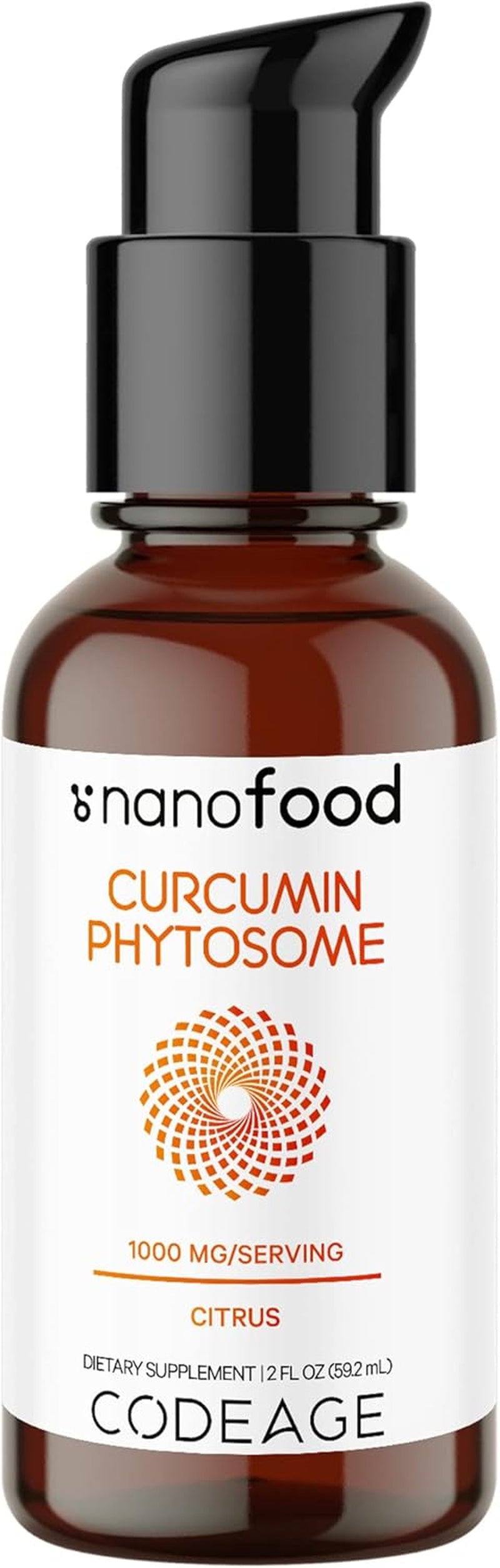 Liposomal Curcumin Phytosome Liquid Supplement, Turmeric Curcumin Vegan Liquid Drops, Plant-Based Curcuma Longa Dropper, Curcumina, Sunflower Phospholipid, Sugar-Free, Citrus Flavor, 2 Fl Oz TLBH