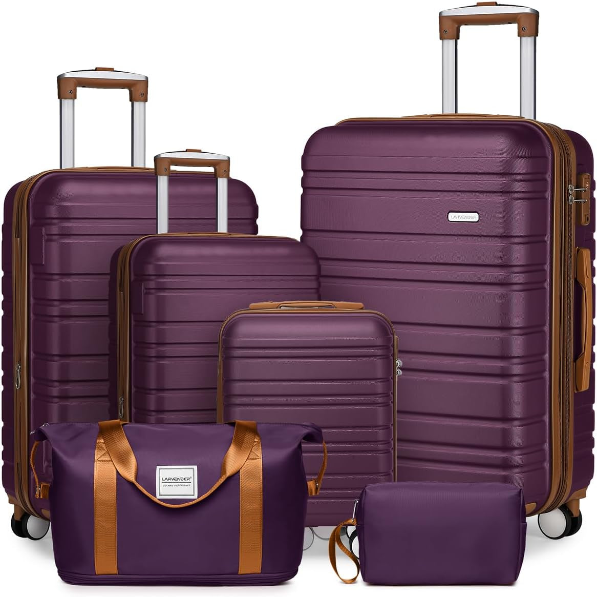Luggage Sets 3 Piece, Hardside 20 in Carry on Luggage Airline Approved PC+ABS Suitcase Set with Spinner Wheels TSA Lock, Lightweight Rolling Suitcase for Men and Women, Leopard