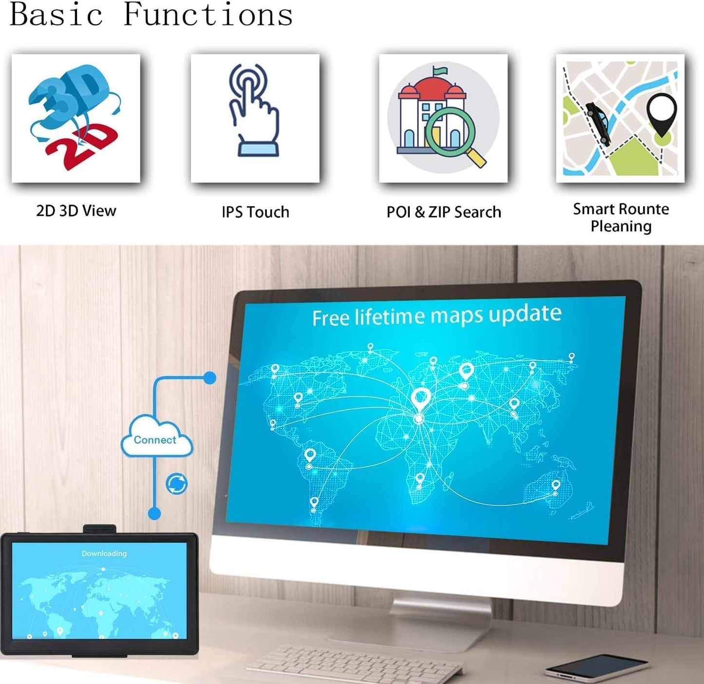 GPS Navigator for Car, Trucker Drivers Commercial 2025 Maps, 9 Inch Navigation System for Semi Truck, Lifetime Map Updates, Spoken Driver Alerts TRUCK DRIVER TRUCK DRIVER