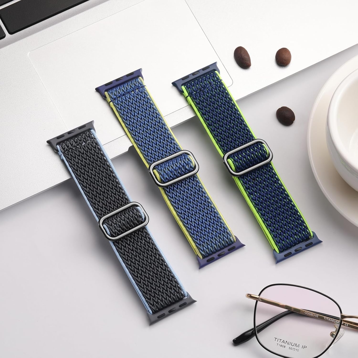 Braided Stretchy Solo Loop Compatible with Apple Watch Bands 45Mm 44Mm 40Mm 38Mm 41Mm 42Mm 49Mm Women Men, Soft Nylon Elastic Strap Wristbands for Iwatch Se Series 9 8 7 6 5 4 3 2 1 Ultra 2