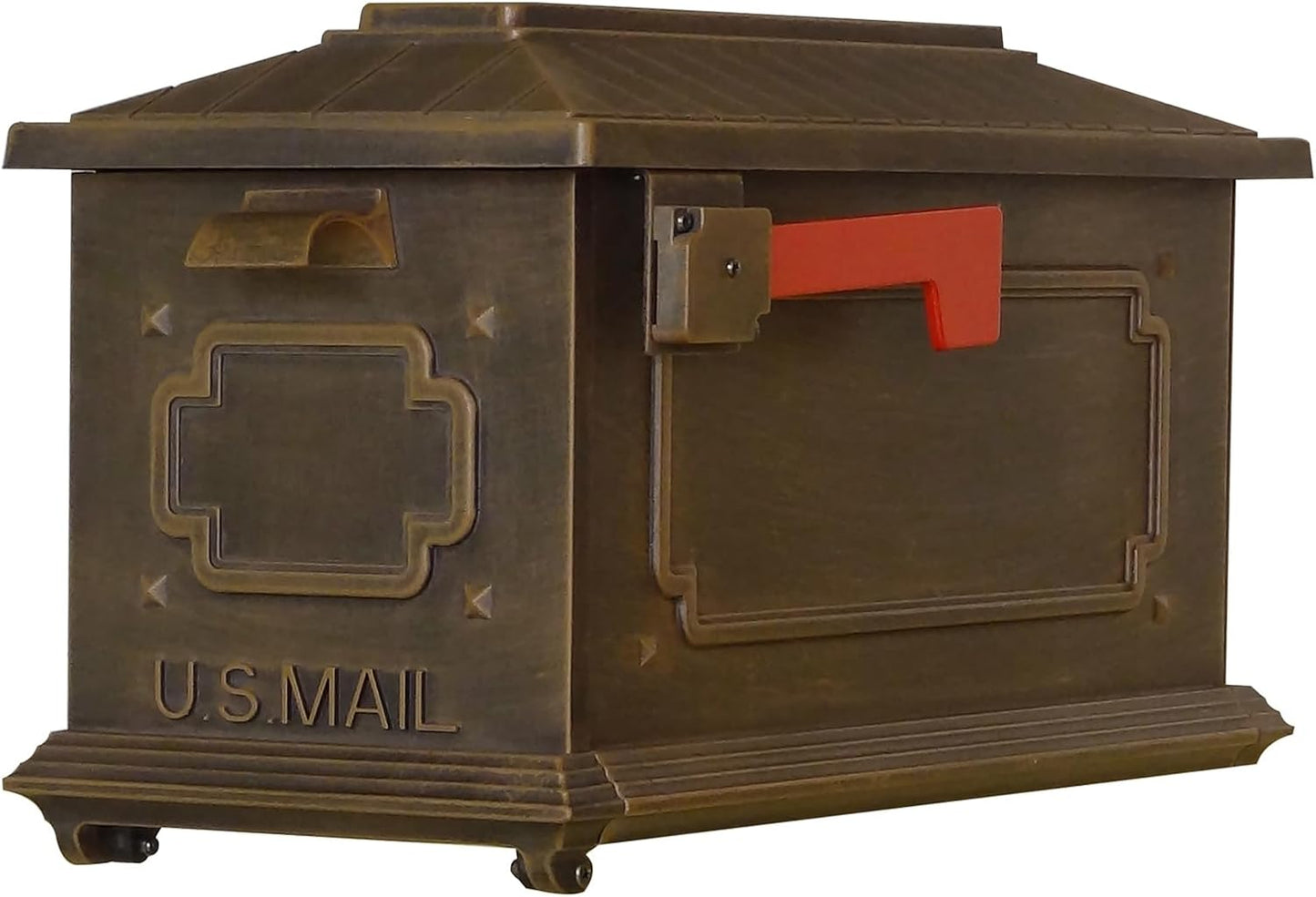 Special Lite Kingston Curbside Mailbox - Black Aluminum Mailbox for Post Mount - SCK-1017-BLK