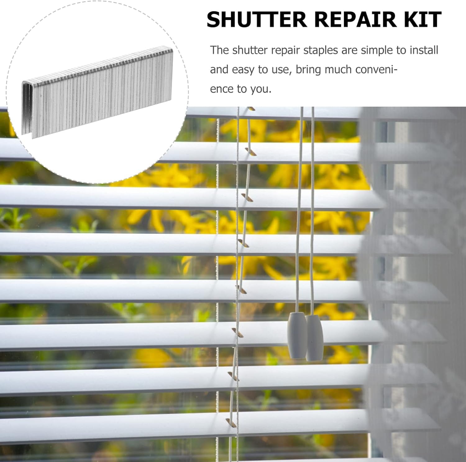 40Pcs Shutter Nails Shutter Staples Plantation Shutter Repair Kit Blinds for Windows Indoor Window Shutters Wood Shutters Exterior Plantation Shutters Tilt Rod Standard Staples