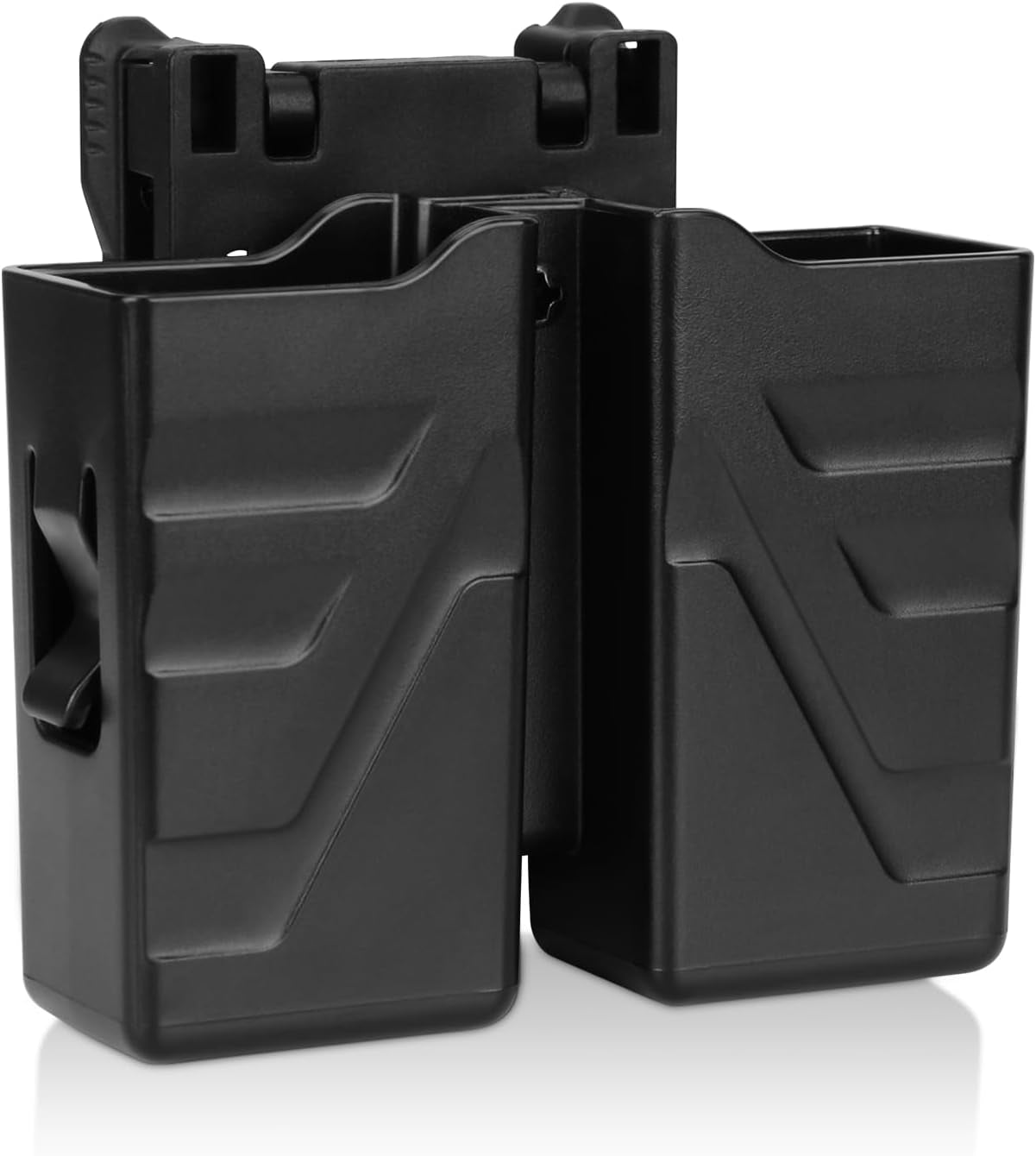 Double Magazine Holster, Universal Magazine Holder Fits 9Mm/.40 Dual Stack Mag, Magazine Pouch with Belt Clip for Glock/S&W/Ruger/Sig Sauer/Taurus/Cz/Walther Upgraded Solid Polymer Material