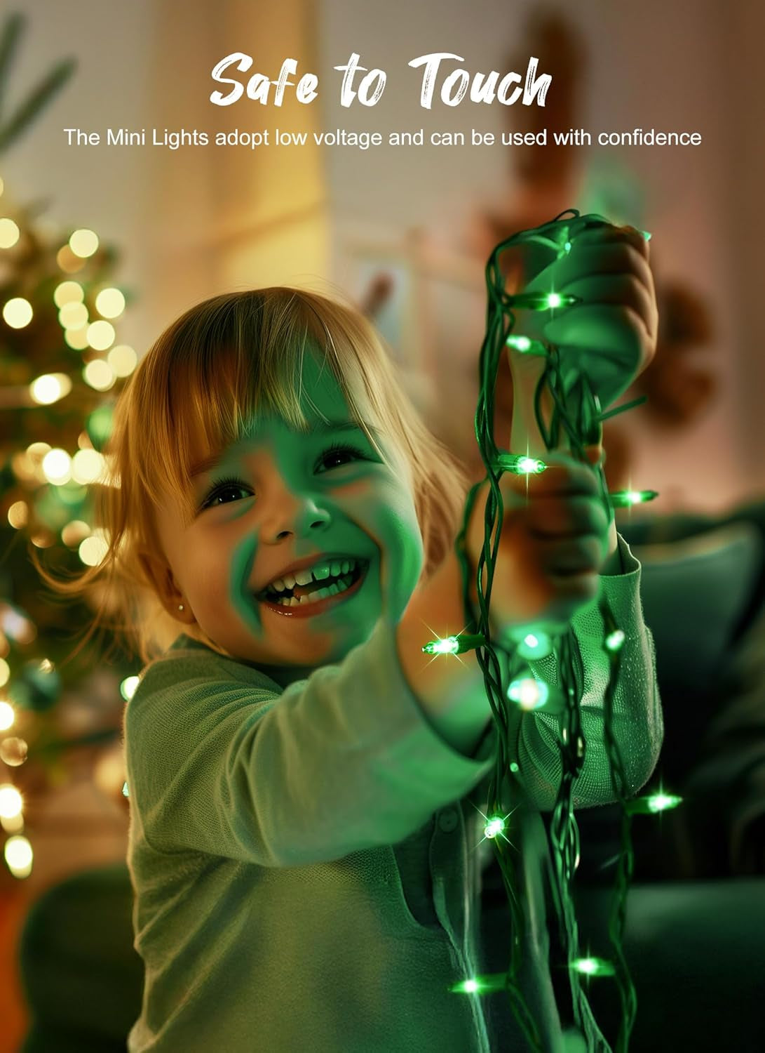 St. Patrick Mini String Lights, 50 Count 12 Feet Incandescent Bulb St Patrick Day Lights, Waterproof Green Lights for Indoor Xmas Tree Garland Birthday Wedding Party Festival Decoration, Green Wire