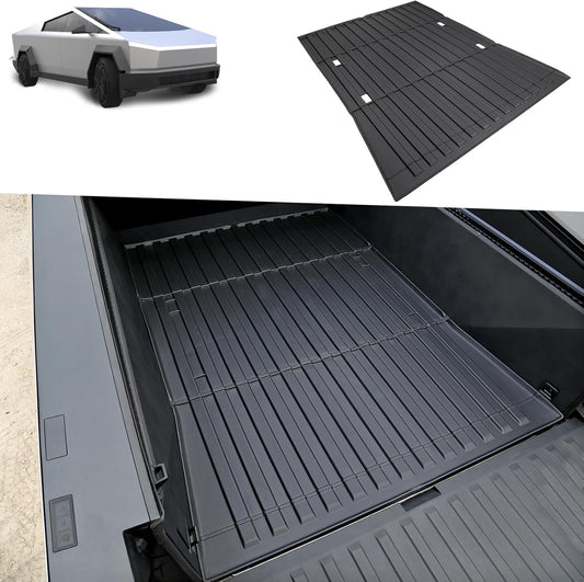 Trunk Bed Mat Compatible with Tesla Cybertruck 2024, Divider Fit All Weather TPE Waterproof Pickup Cargo Bed Liner for Cybertruck Accessories 3Mm (Truck Bed Mat)