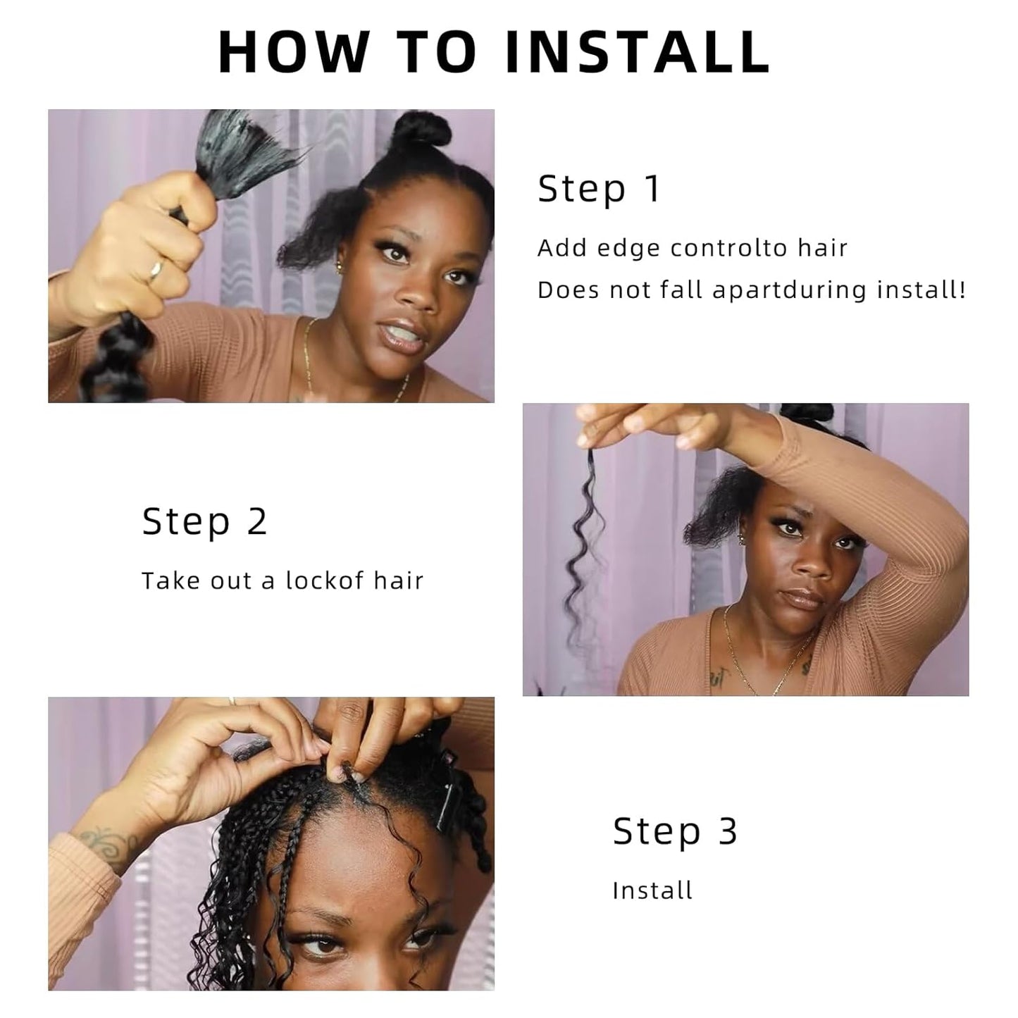 Langer Human Braiding Hair 18 Inch Deep Wave Bulk Human Hair for Braiding No Weft Bundle 150G 3 Bundles/Pack 16A Brazilian Virgin Water Curly Human Hair Extensions for Braids Human Hair Braiding Hair