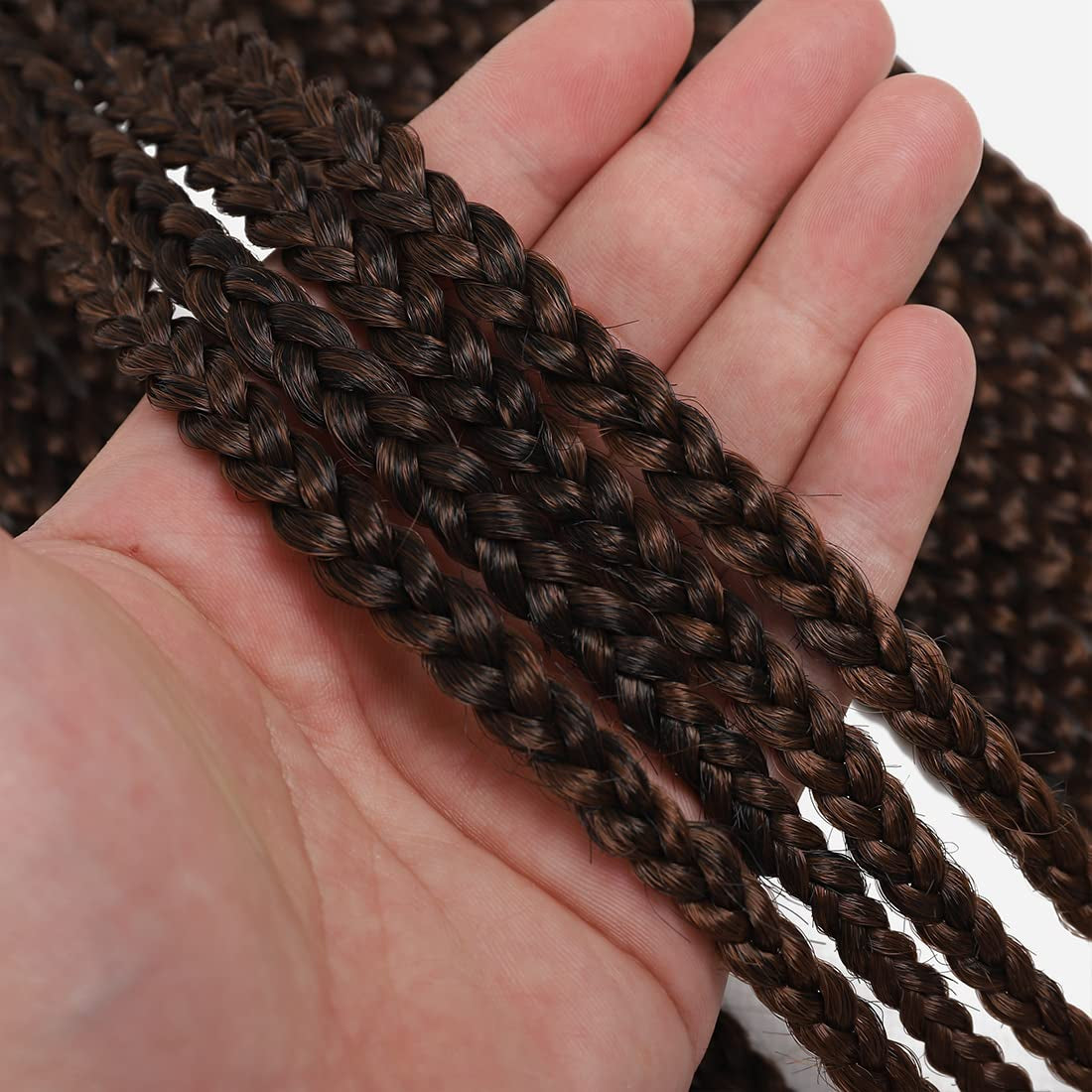 Crochet Box Braids Hair Pre Looped Goddess Box Braids Crochet Braiding Hair 7 Packs Crochet Box Braids 3X Box Braids Crochet Hair (14 Inch, T30)