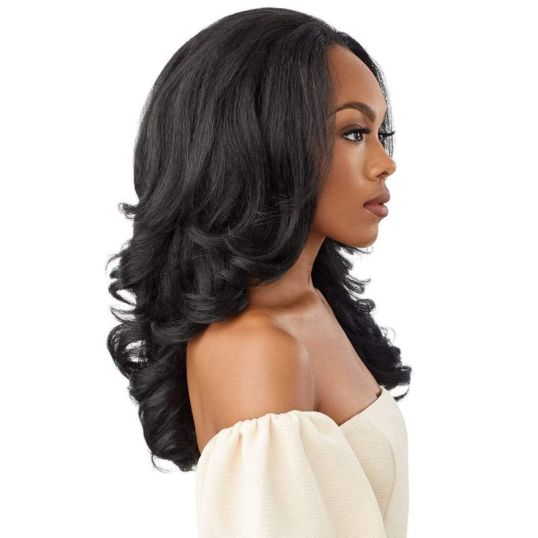 Quick Weave Self Styled in 60 Seconds Neesha Soft & Natural New Half Wig Cap Laysflat Requires Less Leave Out NEESHA H301 (1B)