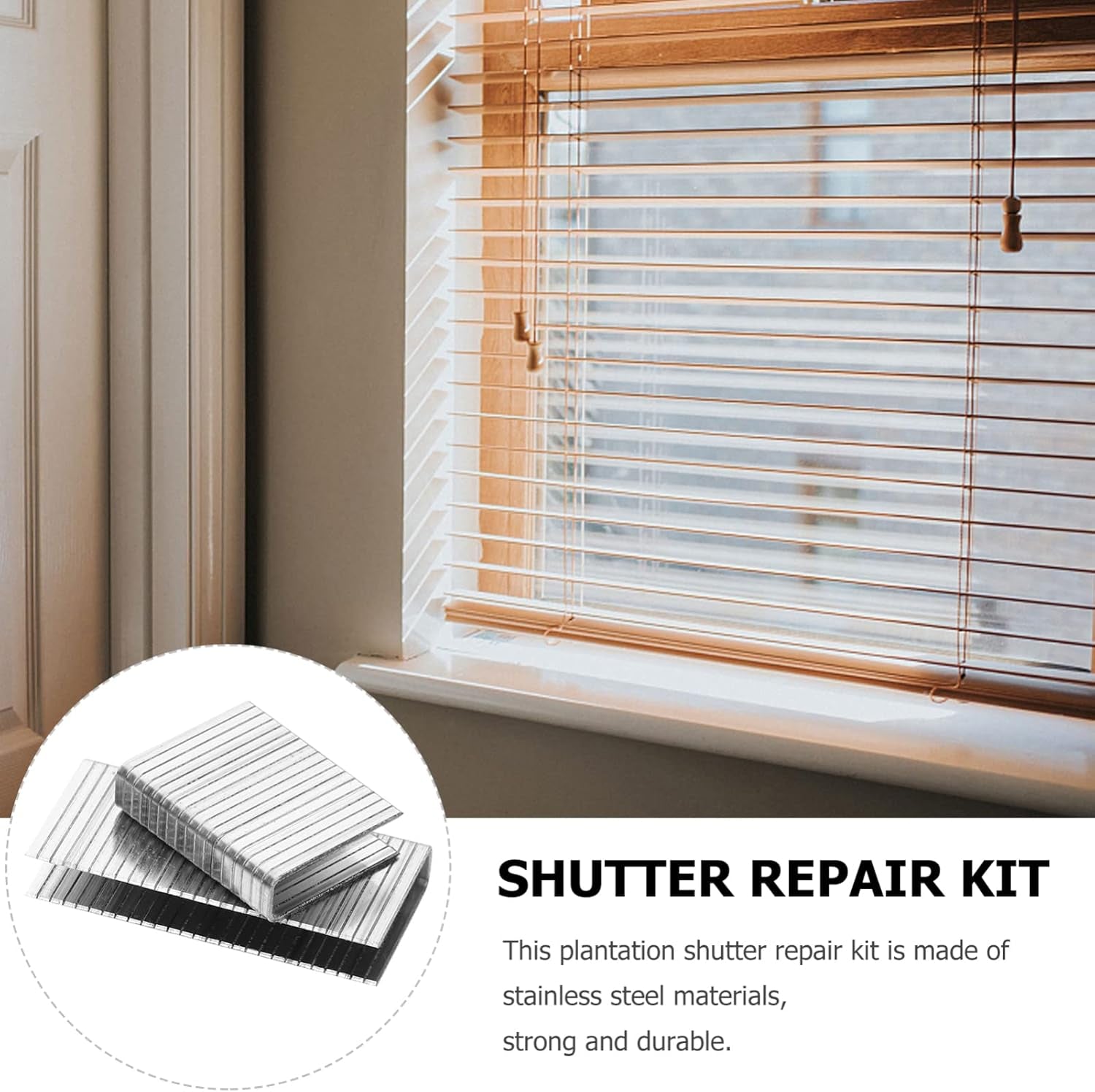 40Pcs Shutter Nails Shutter Staples Plantation Shutter Repair Kit Blinds for Windows Indoor Window Shutters Wood Shutters Exterior Plantation Shutters Tilt Rod Standard Staples