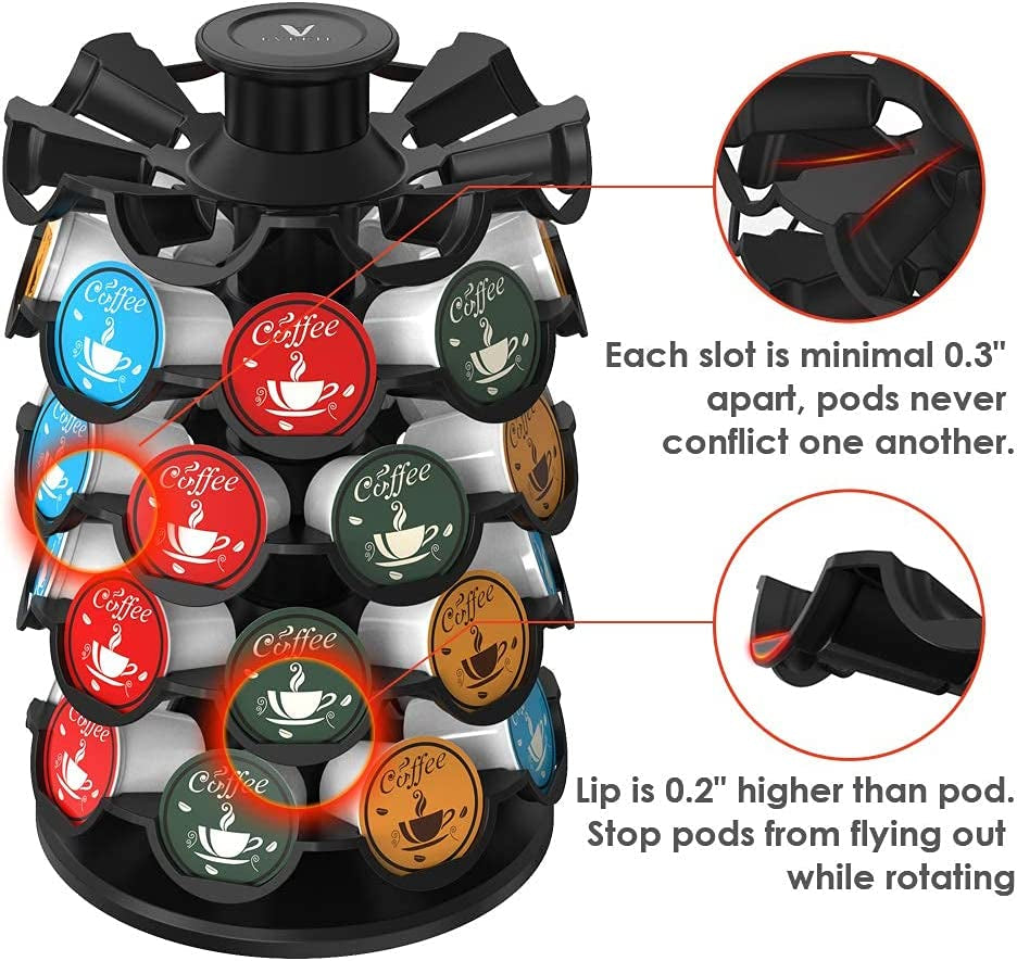 Coffee Pod Storage Carousel Holder Organizer Compatible with 40 Keurig K-Cup Pods