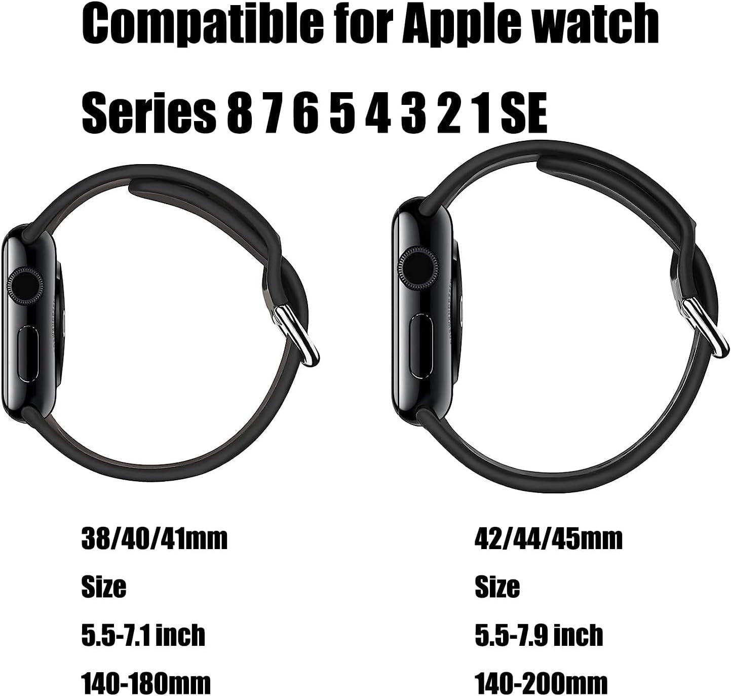 4 Pack Sport Band Compatible Apple Watch Bands 45Mm 44Mm 42Mm 41Mm 40Mm 38Mm Silicone Apple Watch Soft Sport Straps Iwatch Apple Watch Series 8 7 6 5 4 3 2 1 SE Women Mens