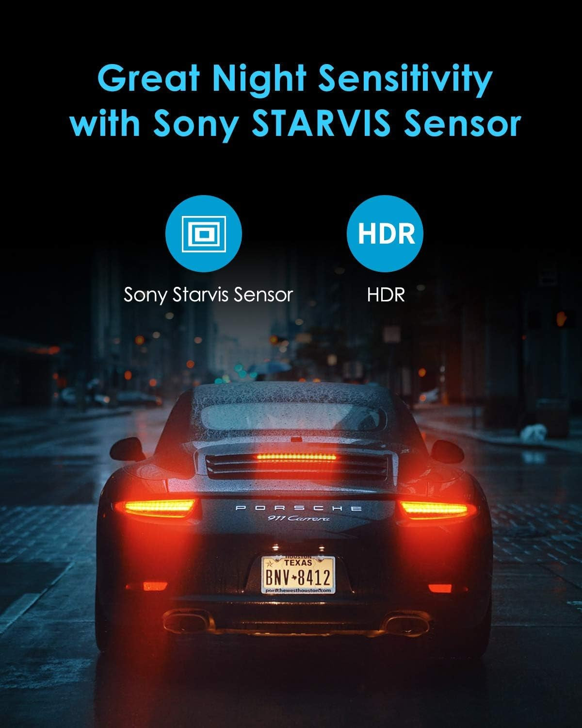 Dash Cam  A119 V3 2K 2560X1440P Quad HD+ Car Dash Camera, Ultra Clear Night Vision, 140-Degree Wide Angle, GPS Included, Buffered Parking Mode, True HDR, Motion Detection, Time Lapse