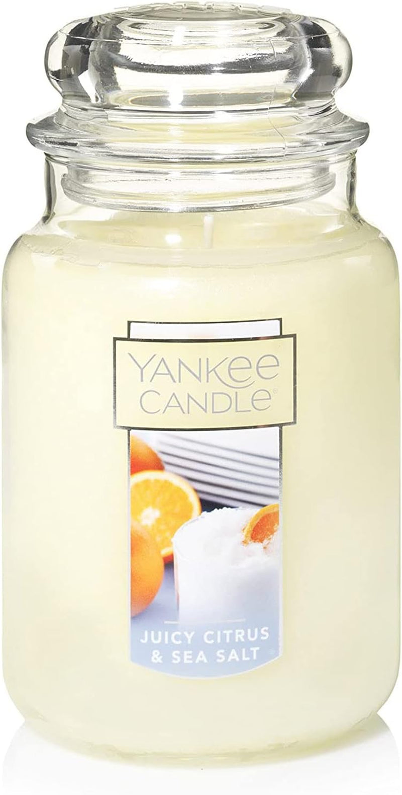 Sage & Citrus Scented, Classic 22Oz Large Jar Single Wick Candle, over 110 Hours of Burn Time, Ideal for Home Decor and Gifts