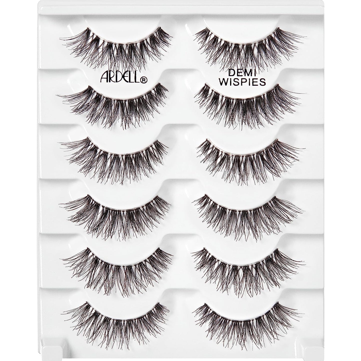 False Eyelashes Demi Wispies Black, 1 Pack (6 Pairs per Pack)