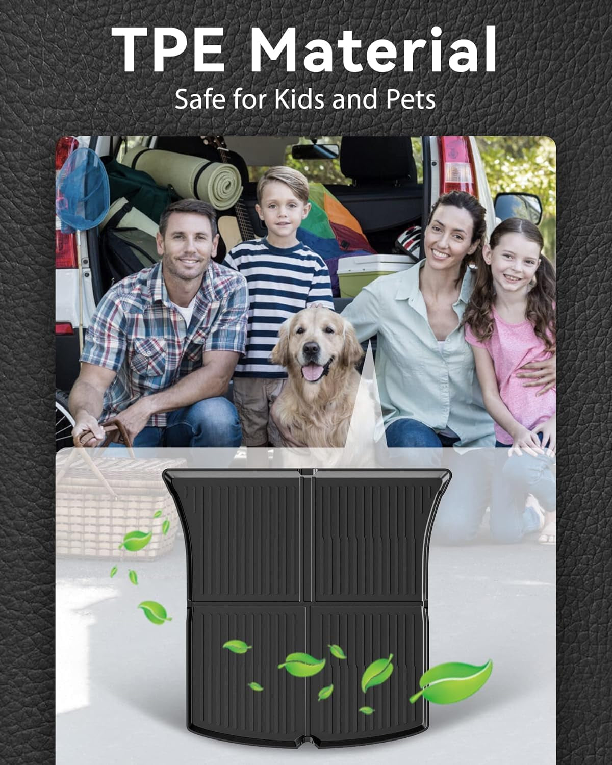 Tesla Model Y Floor Mats for 2025 2024 2023 2022 2021,  9PCS All Weather Full Set Cargo Liners Accessories, 3D TPE Odorless Floor Mat Trunk Frunk Rear Well Mats Custom for 5-Seater