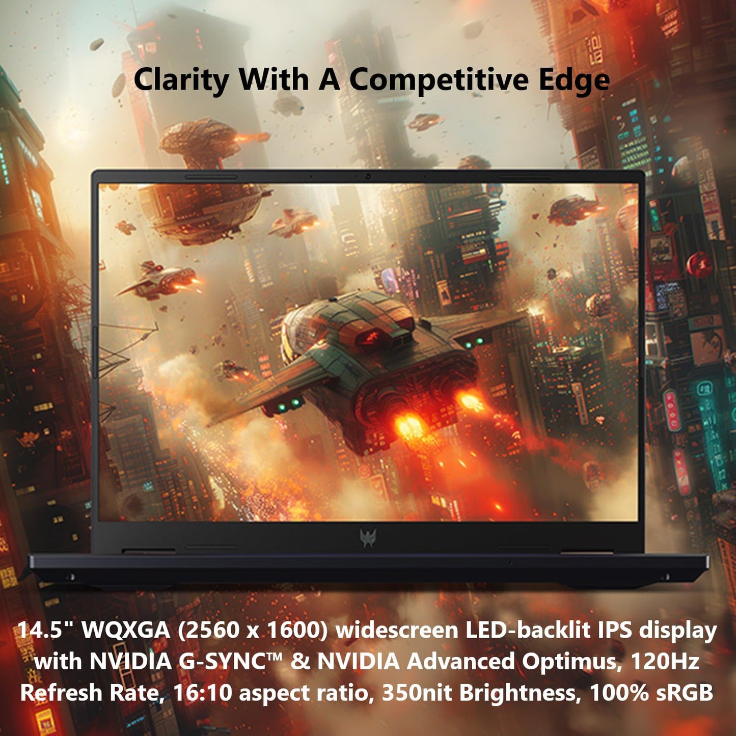 Predator Helios Neo 14 Gaming Laptop | 14.5" WQXGA IPS 120Hz Display | Ai-Powered | Intel Core Ultra 7 Processor 155H | NVIDIA Geforce RTX 4060 | 16GB LPDDR5X | 1TB Gen 4 SSD | PHN14-51-797W