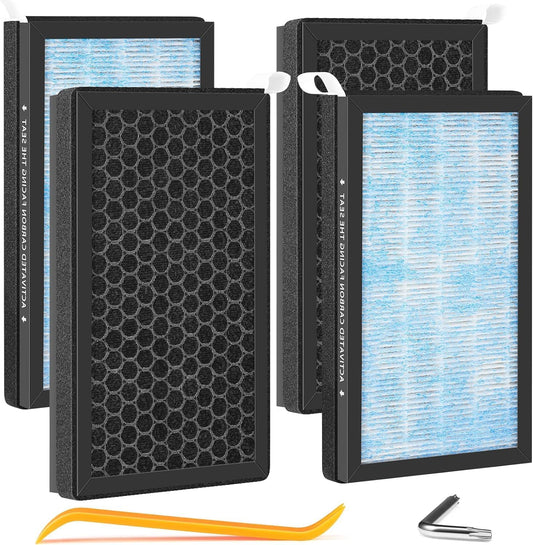 Tesla Model 3 Air Filter, (4 Pack) Tesla Y Cabin Air Filter Replacement Compatible with Tesla Model 3 Model Y Accessories 2016 to 2024 Upgraded Version