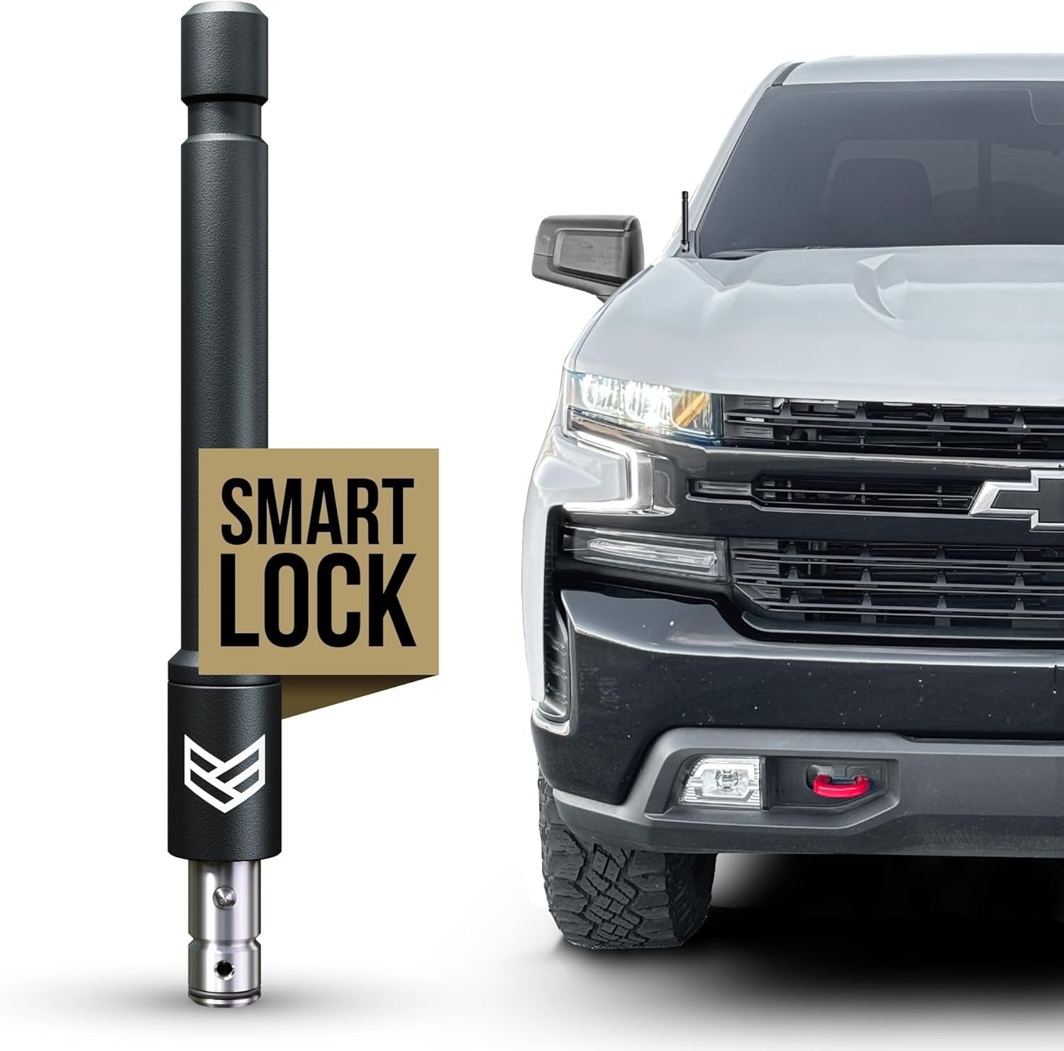 Truck Antenna for Chevy Silverado & GMC Sierra Accessories (2014+) anti Theft - Carwash Safe Short Replacement Antenna (5 Inch Flexible)
