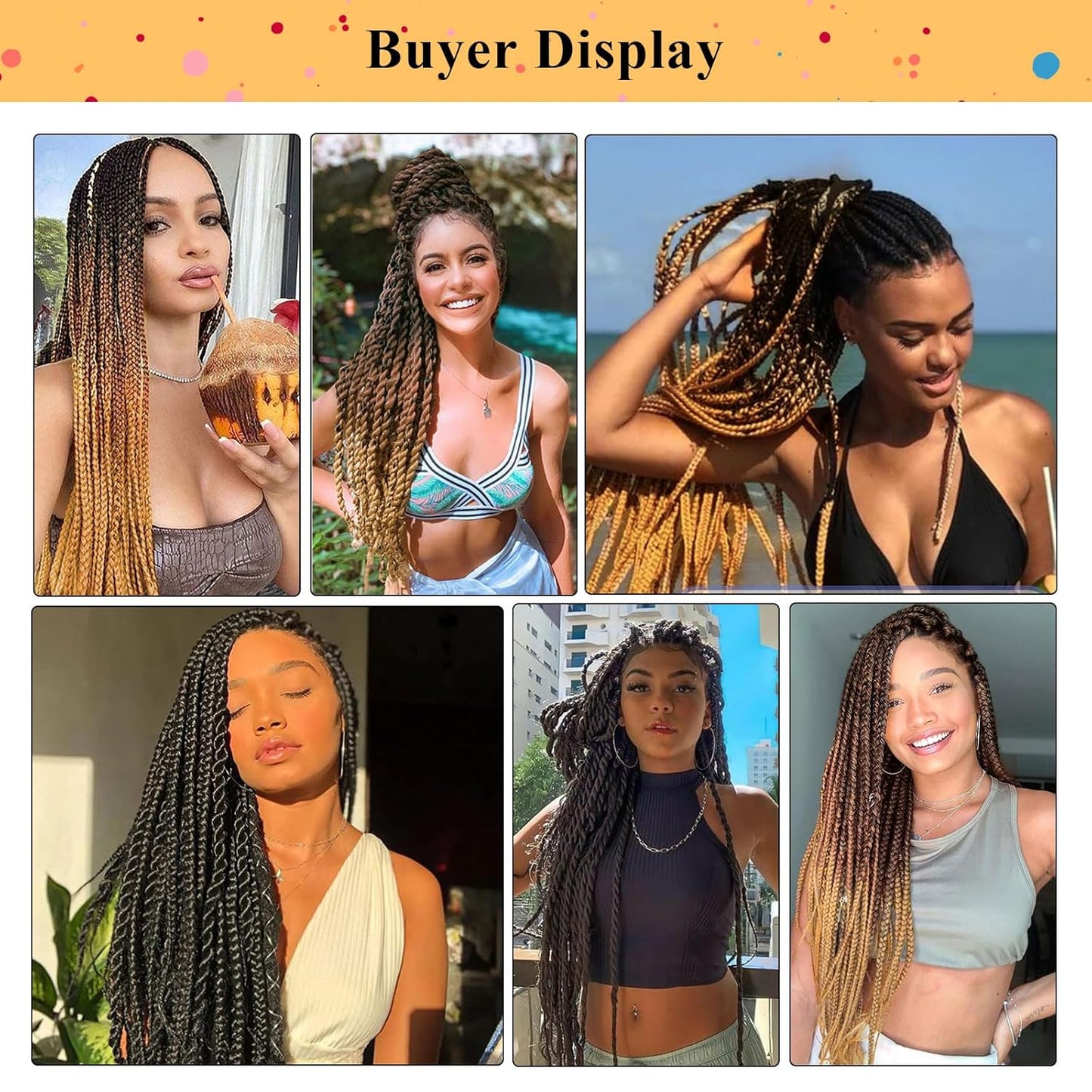 Braiding Hair Pre Stretched - 26 Inch Pre Stretched Braiding Hair 1B/30/27 Braiding Hair 8 Packs Ombre Braiding Hair for Black Women (26 Inch(8Packs), 1B/30/27)