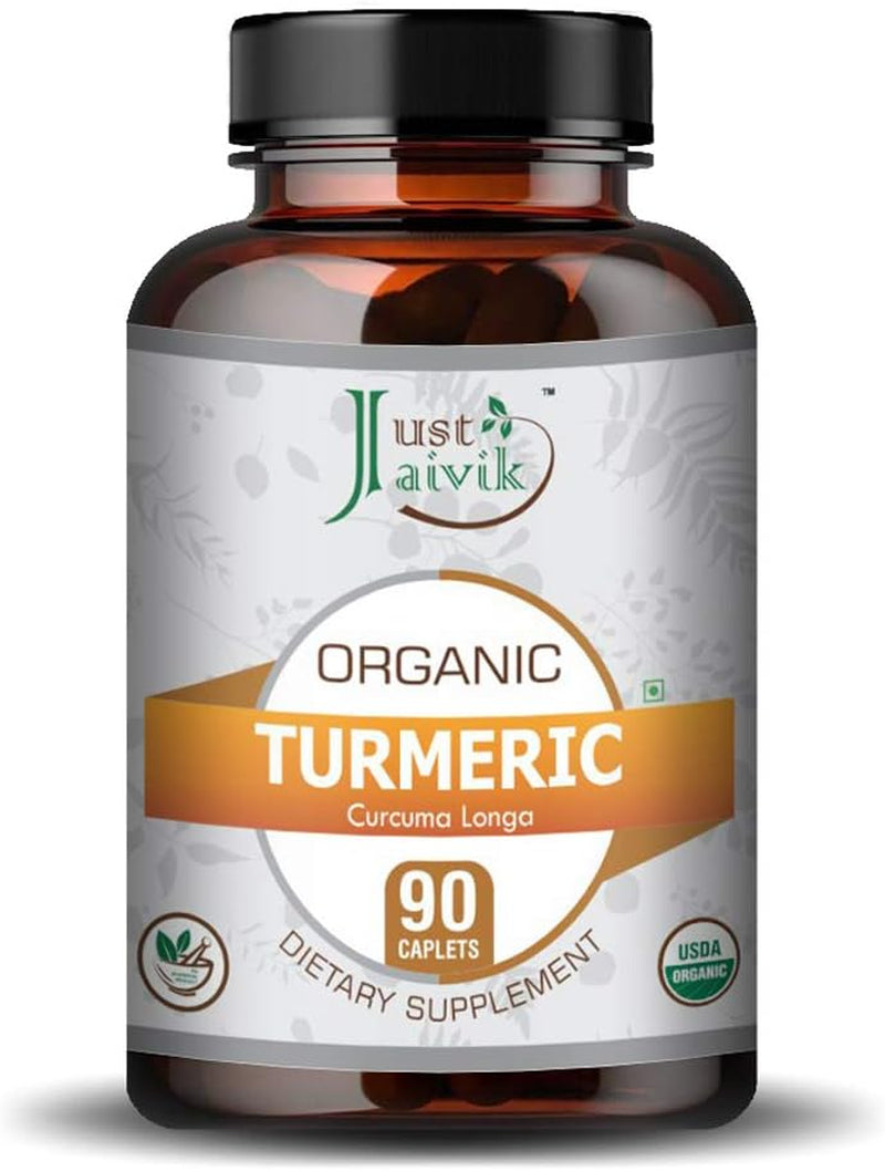 Organic Turmeric (Haldi | Curcuma Longa) Tablets - a Dietary Supplements - 750 Mg (Pack 90 Organic Tablets) | Supports Digestion and Overall Health and Well-Being TLBH