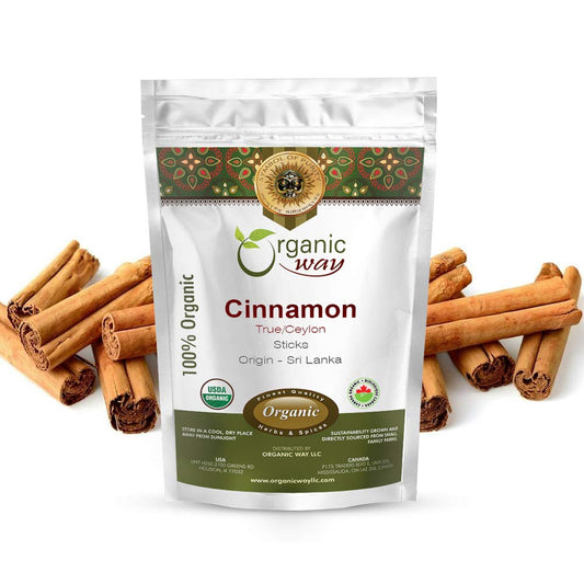 True Ceylon Cinnamon Sticks (Cinnamomum Verum) - Adds Flavour | Raw, Vegan, Non GMO & Gluten Free | USDA Certified | Origin - Sri Lanka (1/4LBS / 4OZ) TLBH