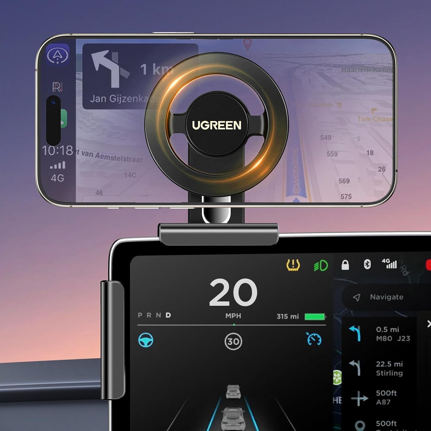 Phone Holder for Tesla Magsafe Strongest Magnet Power Magnetic Phone Mount Holder for Tesla Model 3 Y, Iphone Phone Mount Compatible with 2024 Iphone 16 15 14 13 plus Pro Max Series