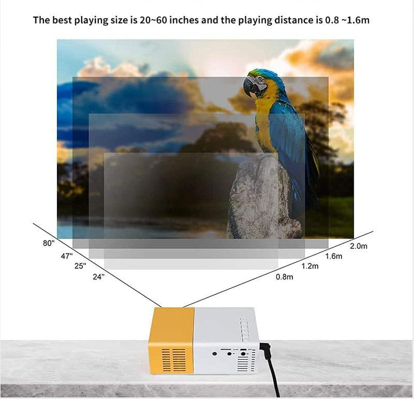 Portable Mini Projectors LED Micro Projector 1080P Home Party Meeting Theater Projector Screen Mirroring Connect Phones（Newest Upgraded Version ）