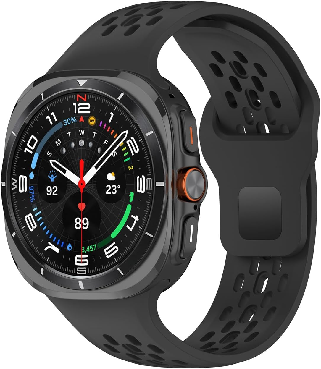 Sport Band Compatible with Samsung Galaxy Watch Ultra Bands, Soft Silicone Breathable Strap for Samsung Watch 7 Ultra 47Mm 2024 Men Women