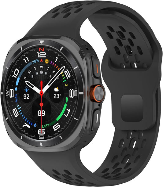 Sport Band Compatible with Samsung Galaxy Watch Ultra Bands, Soft Silicone Breathable Strap for Samsung Watch 7 Ultra 47Mm 2024 Men Women