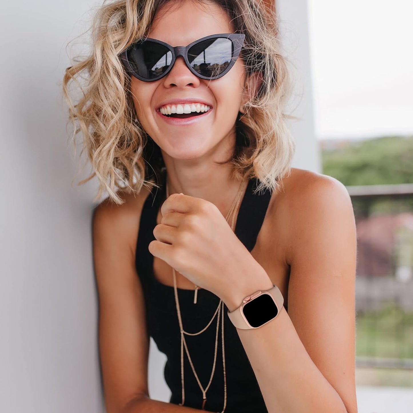 Sport Bands Compatible with Apple Watch 38Mm 40Mm 41Mm 42Mm 44Mm 45Mm 49Mm, Soft Silicone Replacement Waterproof Strap Wristband for Iwatch Series Ultra 9/8/7/6/5/4/3/2/1 SE Women Men