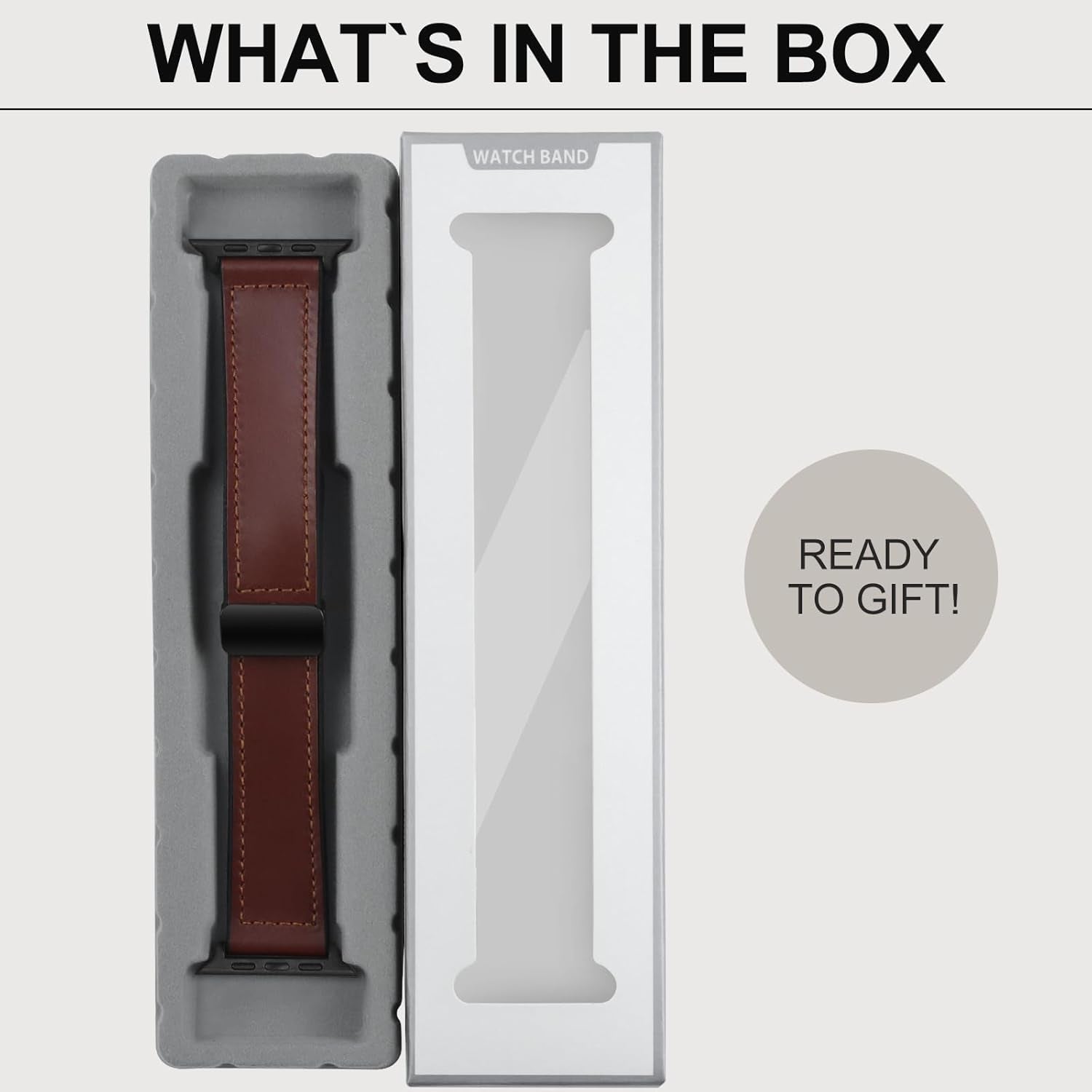 Magnetic Leather Bands Compatible and Rugged Nylon Band with Apple Watch Combination Set