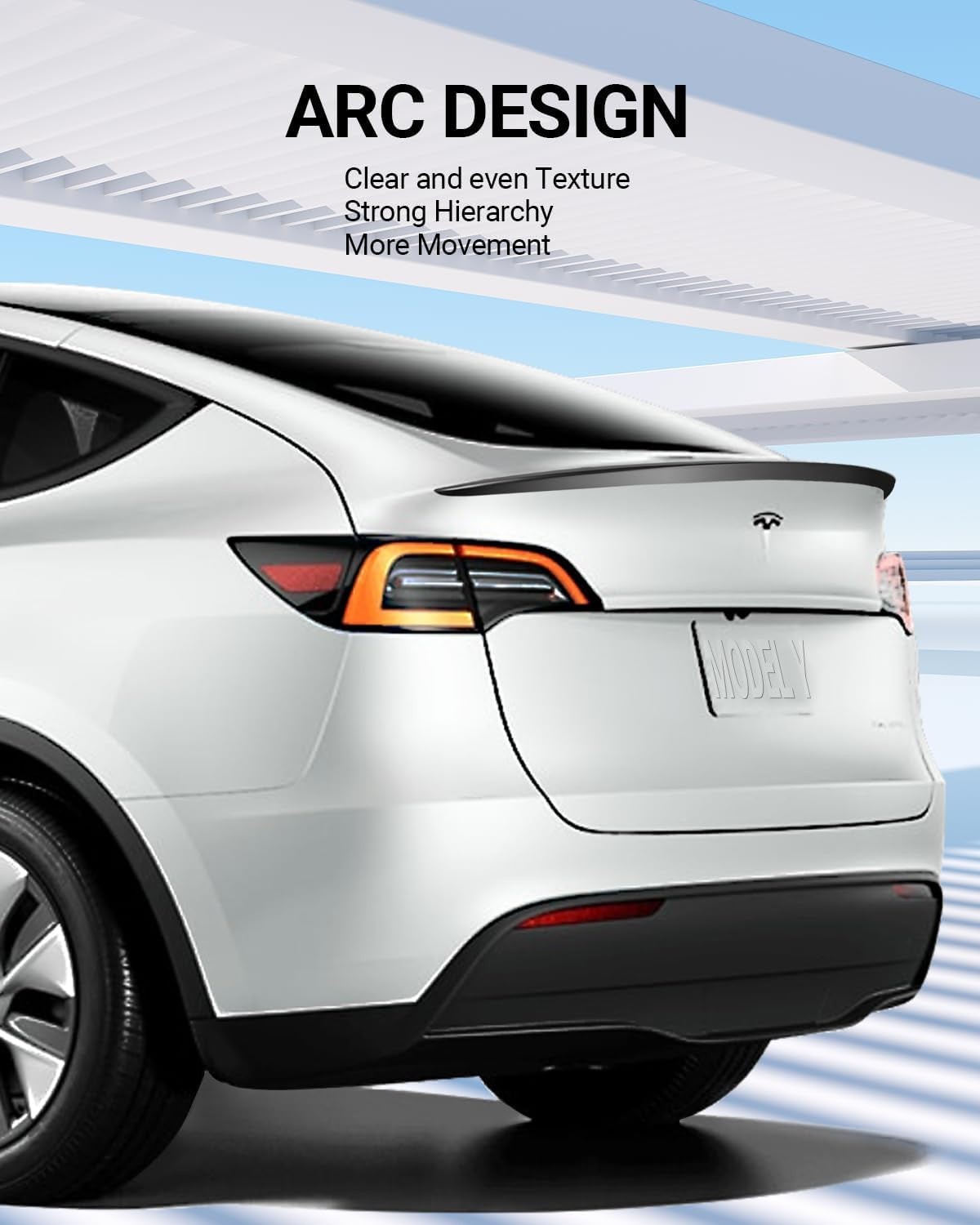 Spoiler for Tesla Model Y Rear Spoiler Wing ABS Material OEM Rear Trunk Lip Model Y Accessories Matte Black Custom Fit 2020-2025