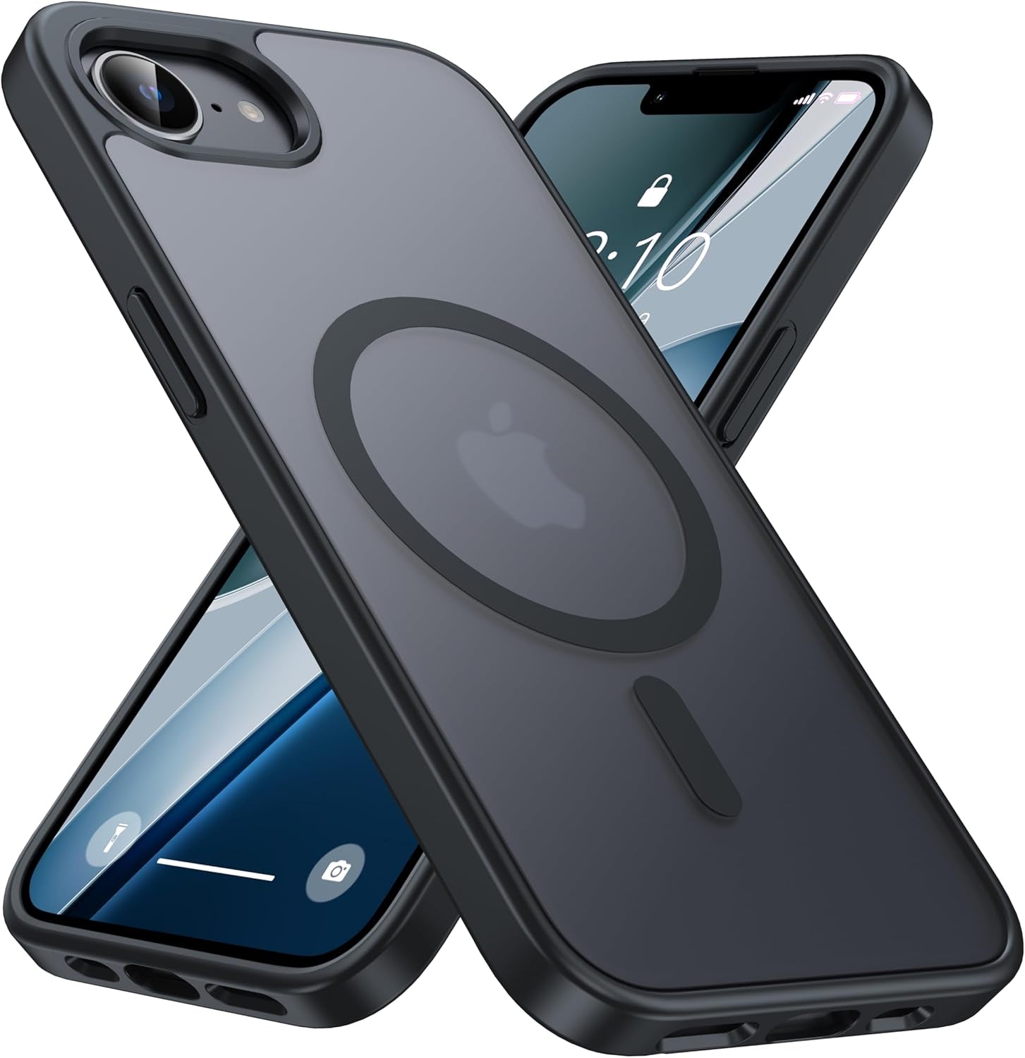 Magnetic for Iphone 16E Case [Fit for Magsafe Accessories][Anti-Fingerprint][Anti-Scratch][Military-Grade Drop Protection] Translucent Matte Back Slim Shockproof Phone Case for Iphone 16E 6.1"