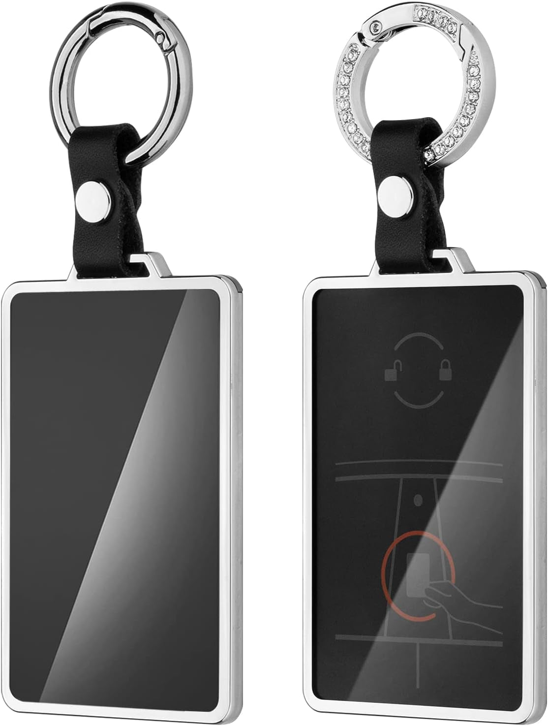 Key Card Holder Case for Tesla Model 3 Model Y Soft TPU Full Protection Key Fob Cover Shell Key Chain 2 PCS