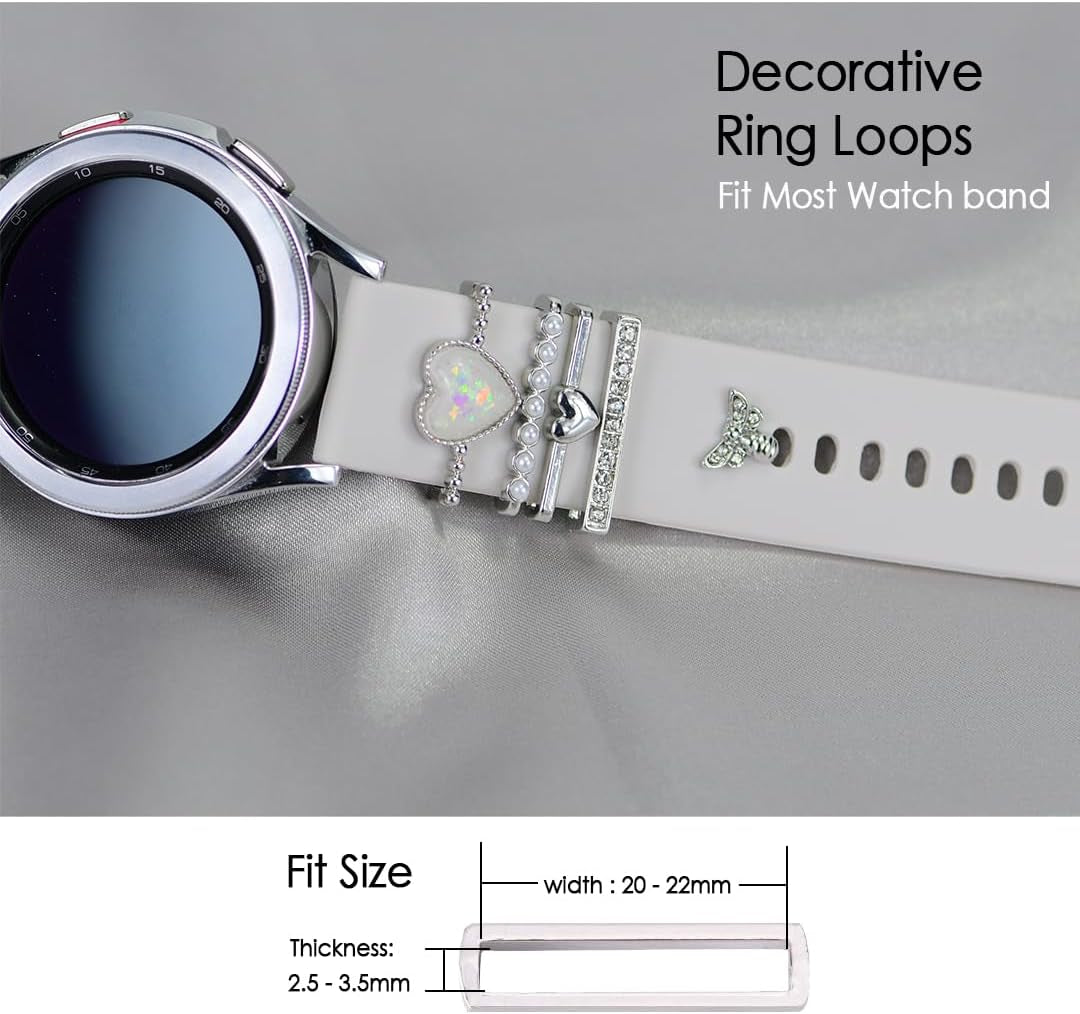 Turquoise Cross Watch Band Charms for Apple Watch 38Mm 40Mm 41Mm 42Mm 44Mm 45Mm 49Mm , Boho Metal Slide Jewelry Decorative Rings Loops for Iwatch Series 8 7 6 5 4 3 2 Se,For Samsung Galaxy Watch 5/4,Women Watchband Charms Accessories (No Band)
