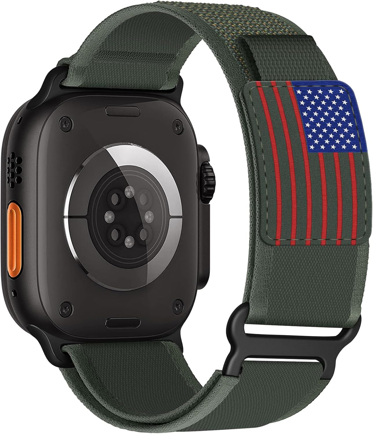 Trail Loop Nylon Band - Compatible with Apple Watch Ultra 2 Band 49Mm 46Mm 45Mm 44Mm 42Mm 41Mm 40Mm 38Mm Men Women,Rugged Braided Elastic Weave Sport Strap for Iwatch Ultra Series 10/9/8/7/6/SE/5/4/3
