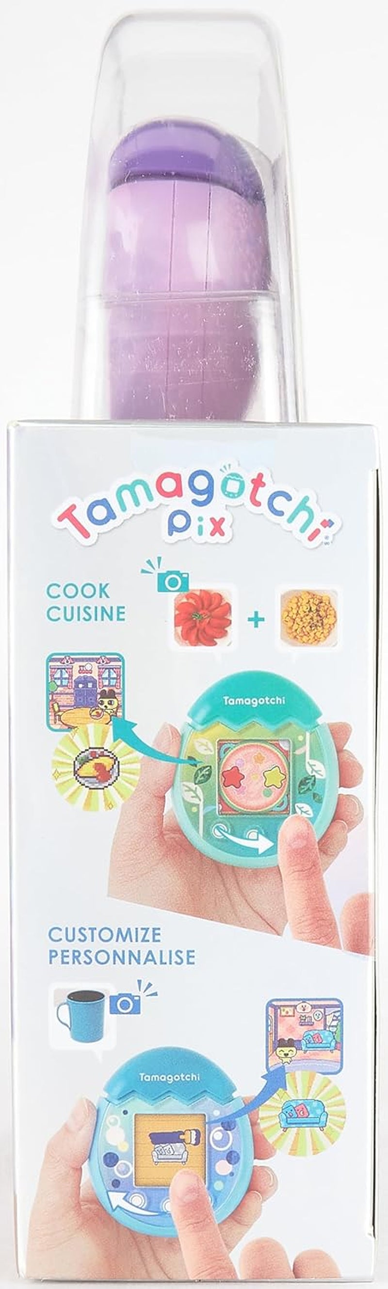 Bandai PIX - Sky Purple - 42910 Virtual Electronic Pet with Color Screen, Touch Buttons Games and Camera BanUK