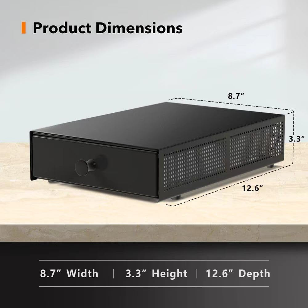 K Cup Organization Storage Drawer Maker K Cup Holder Coffee Pod Organizer Stand Tray Counter Rack Countertop Maker Stand Capsules Compatible with Keurig Accessories Holds 24 Pods