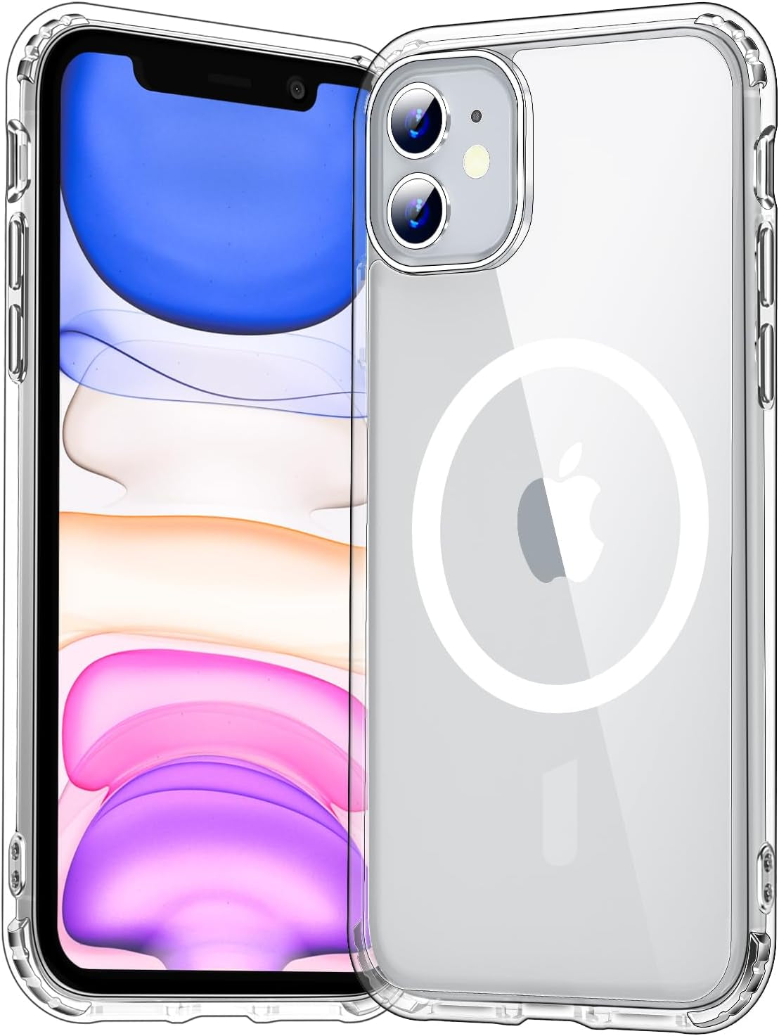 for Iphone 16E Case, [Compatible with Magsafe][Anti-Yellowing][Military-Grade Protection] Shockproof Slim Magnetic Phone Sleeve for Iphone 16E 6.1'', Clear