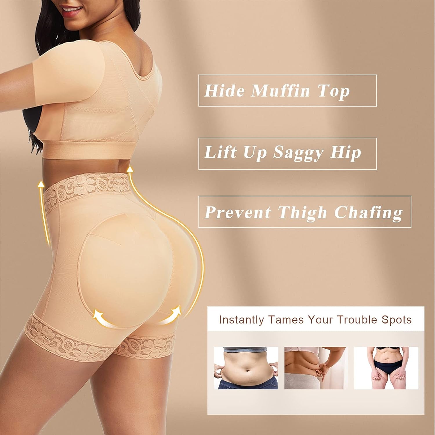 Butt Lifter Panties Faja Shorts Hip Enhancer Tummy Control Butt Lifting Shapewear