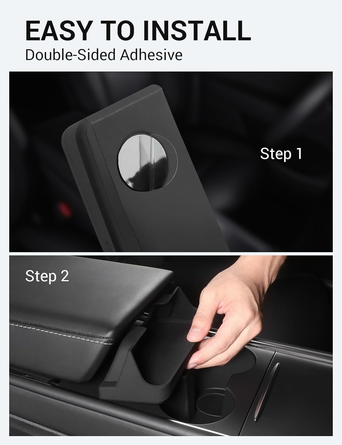 2024 Newest Tesla Model 3 Model Y Center Console Sunglasses Holder Armrest Box Silicone Eyeglasses Storage Box Key Card Holder 2021-2024 Accessories Interior Fit Model 3 Y with Refresh Console