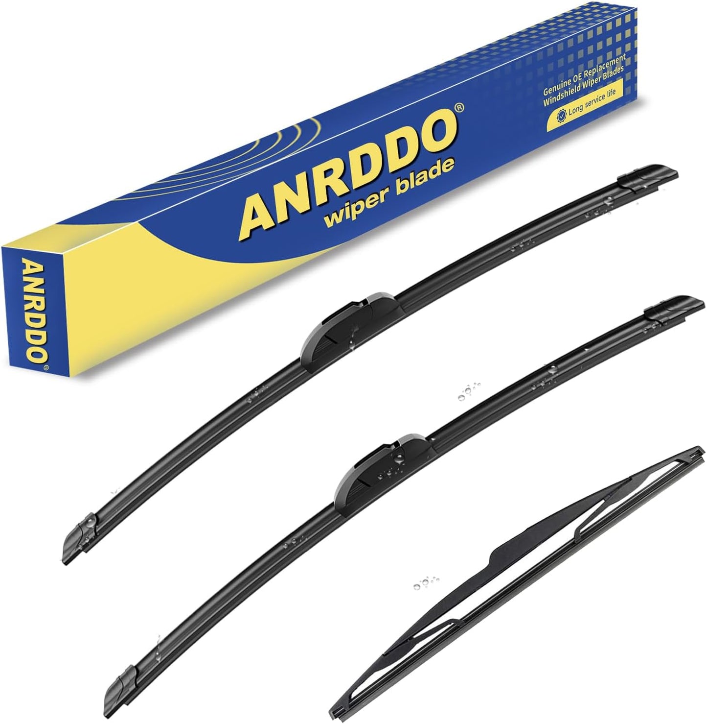 3 Wipers Factory Replacement for Toyota Rav4 2013-2018 Original Equipment Windshield Wiper Blades Set 26"+16"+10" (Set of 3)