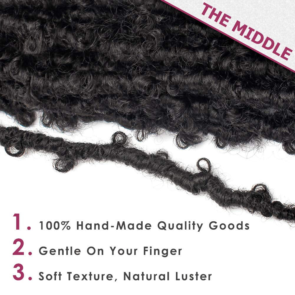 6 Packs Butterfly Locs Crochet Hair 12 Inch Pre Looped Distressed Locs Crochet Braids (2#)