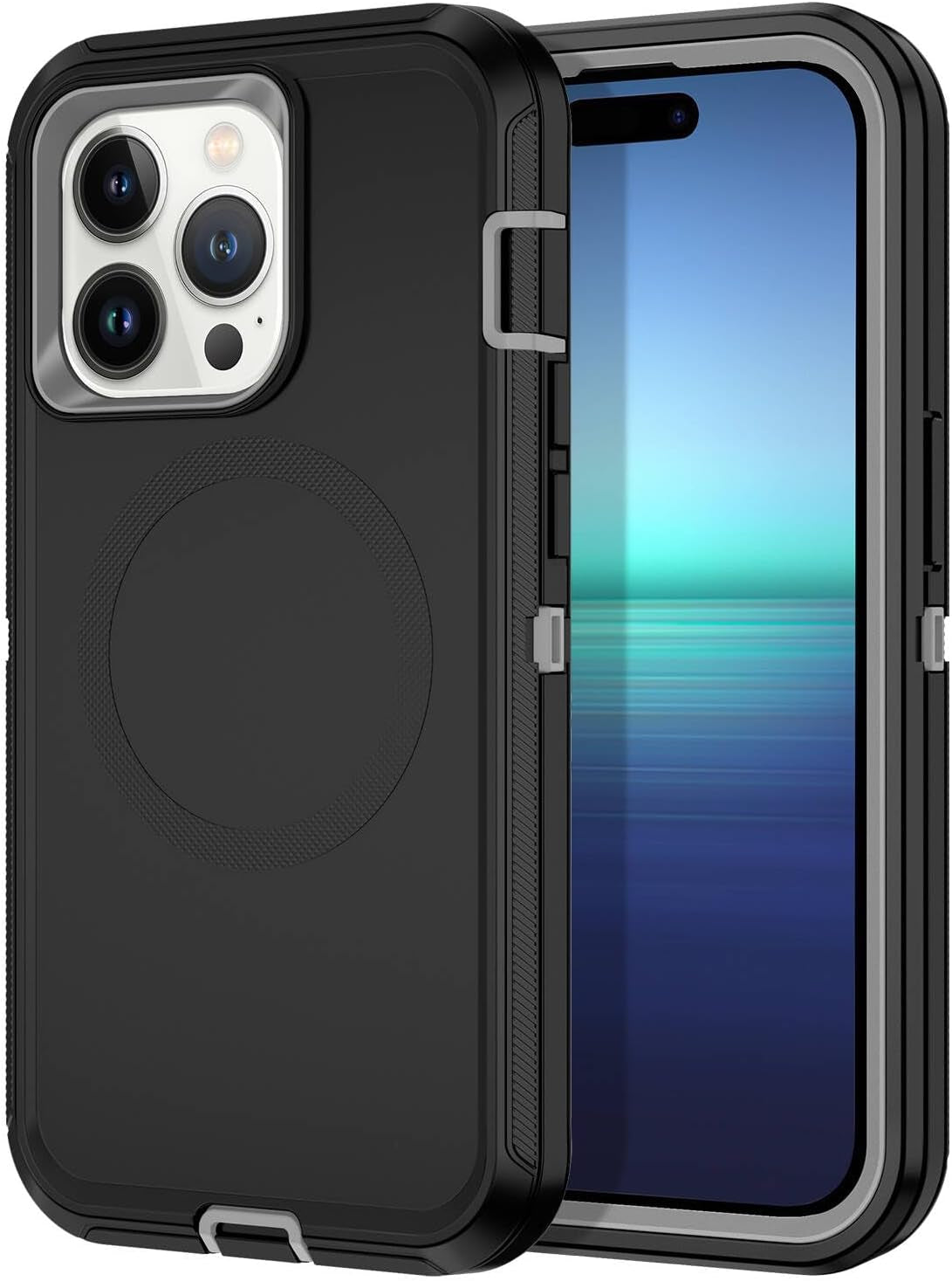 For Iphone 16E Case [Compatible with Magsafe] Shockproof 3-Layer Full Body Protection [Without Screen Protector] Rugged Heavy Duty Cover Case for Apple Iphone 16E 6.1",Turquoise