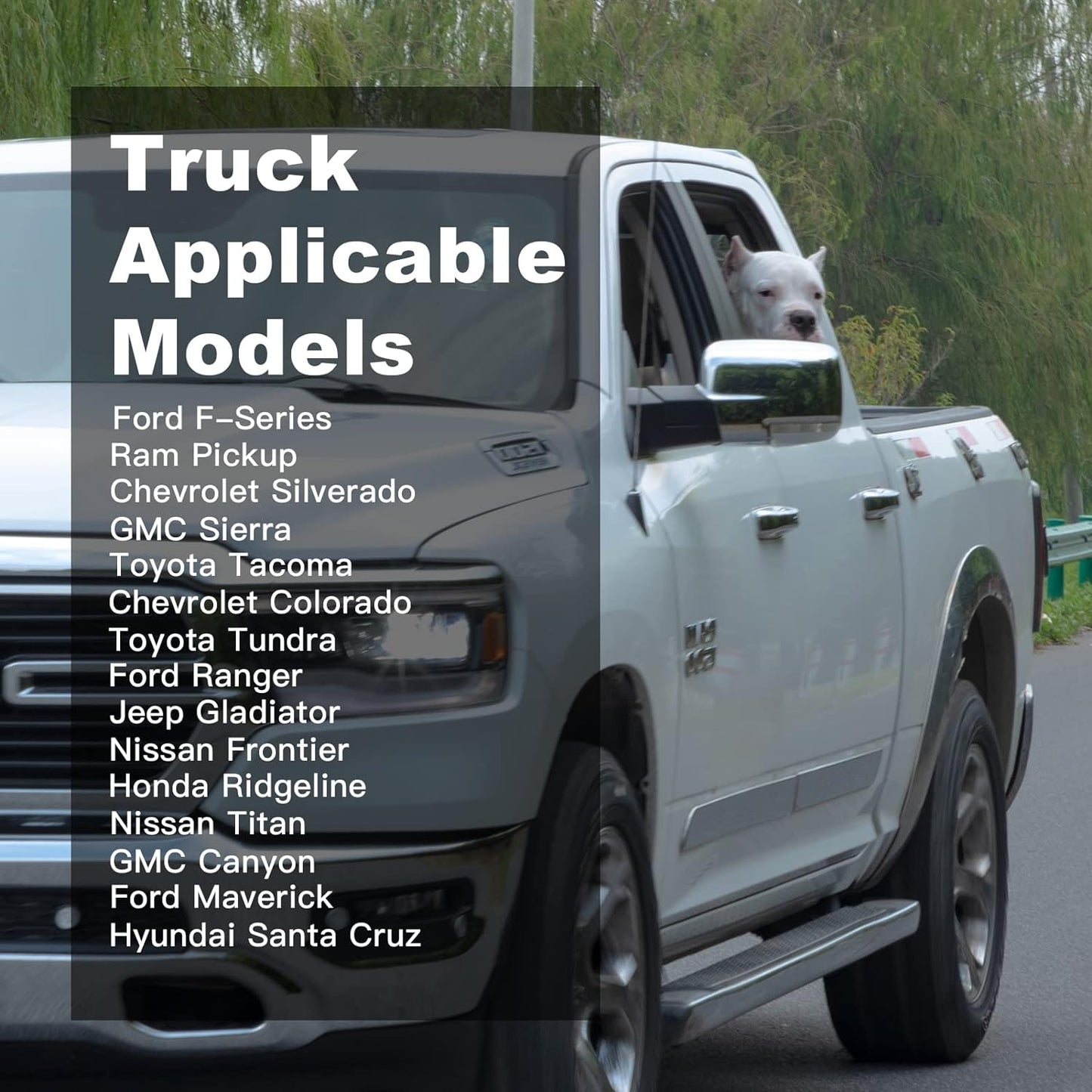 Dog Car Seat Cover for Back Seat, Waterproof Pet Bench Seat Covers for Trucks Ford F-Series/Chevrolet Silverado/Ram/Gmc Sierra 600D Heavy Duty Scratch Proof Nonslip Pet Seat Cover for Back Seat Truck