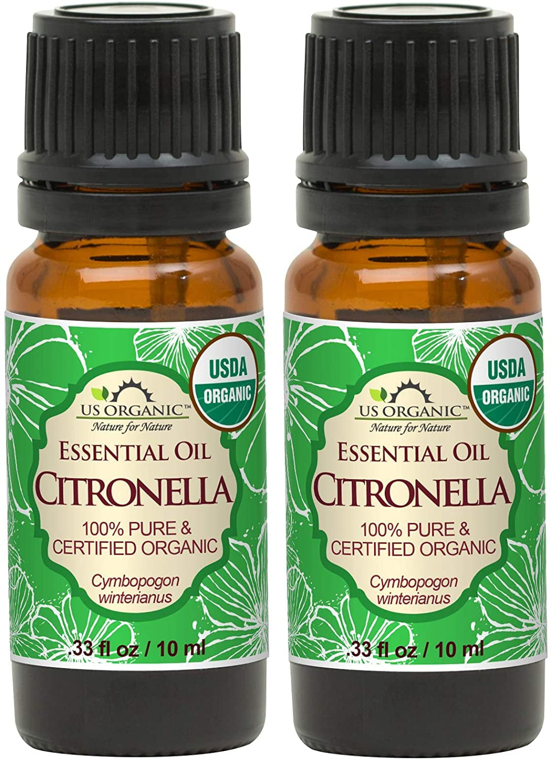 100% Pure Peppermint Essential Oil - USDA Certified Organic - 10 Ml Pack of 2 - W/Improved Caps and Droppers (More Size Variations Available) TLBH