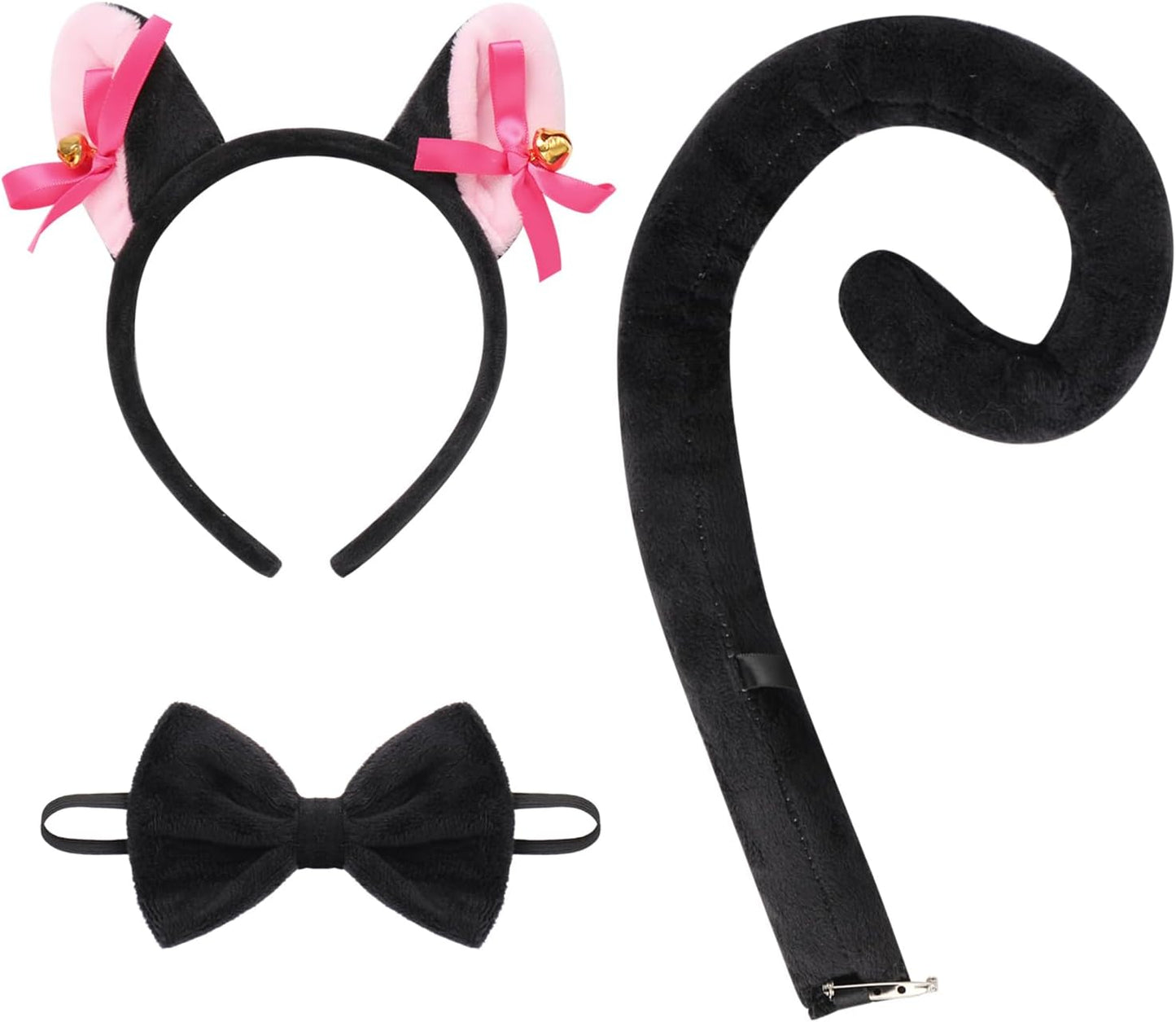 Baby Girls Jungle Animals Costume Tulle Tutu Skirt Ears Headband Bow Tie and Tail Set for Halloween Cosplay Dress Up