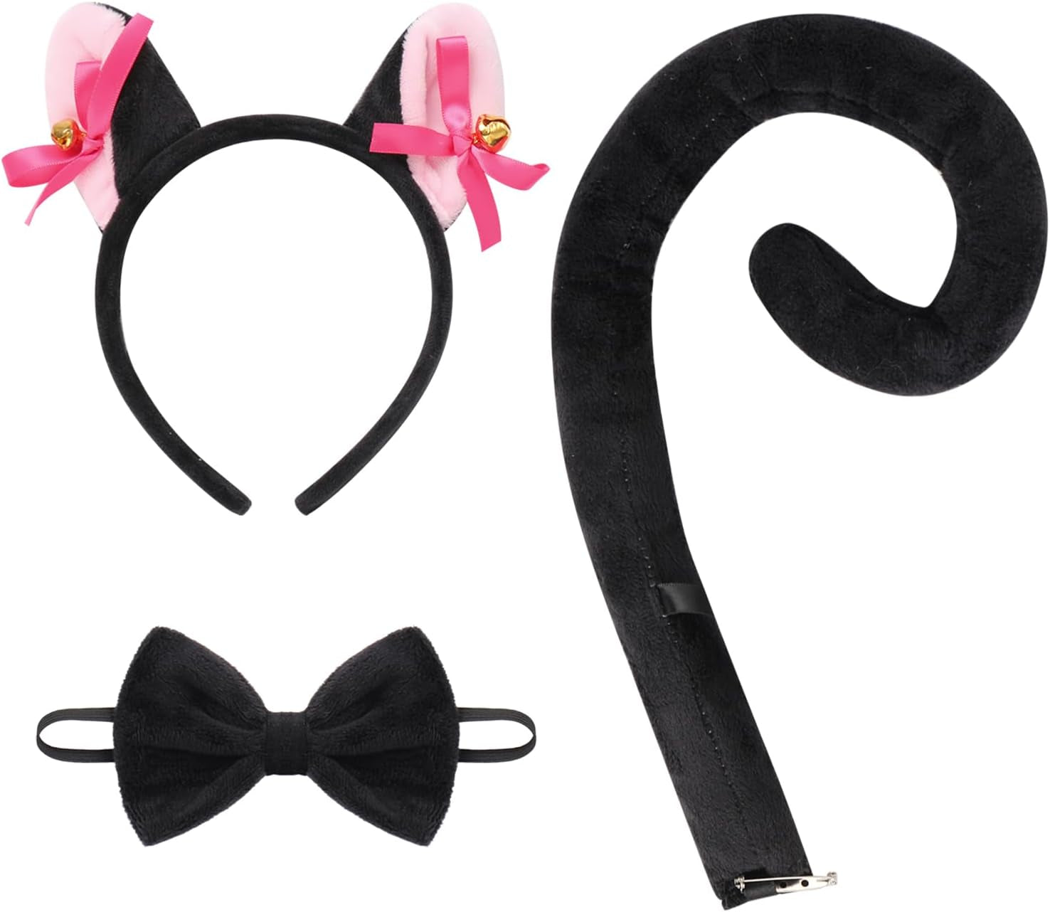 Baby Girls Jungle Animals Costume Tulle Tutu Skirt Ears Headband Bow Tie and Tail Set for Halloween Cosplay Dress Up