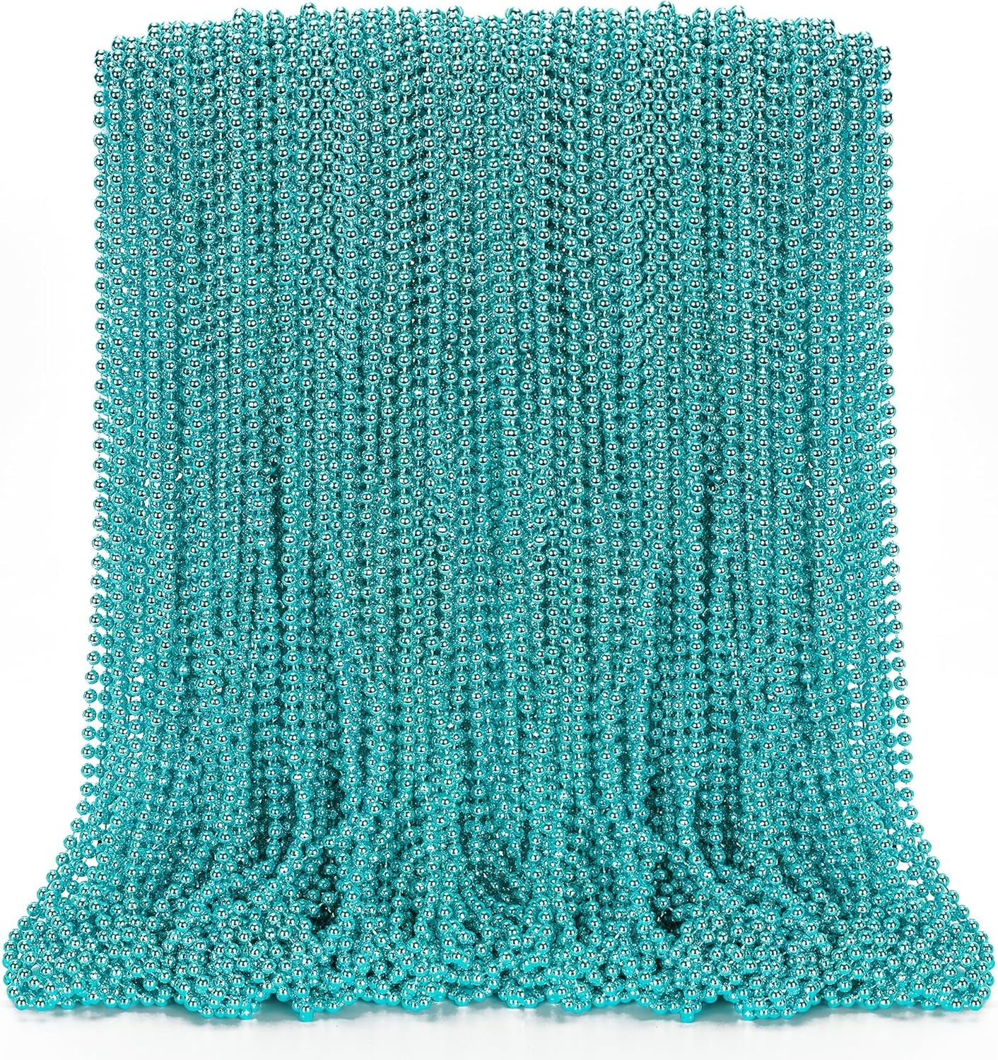 100PCS St Patricks Day Accessories, Green St. Patricks Day Beads Necklace, 33" round Beads Irish Saint Patricks Necklaces Costume Bulk, Parade Throw Accessories for Wedding Birthday St. Patricks Decor